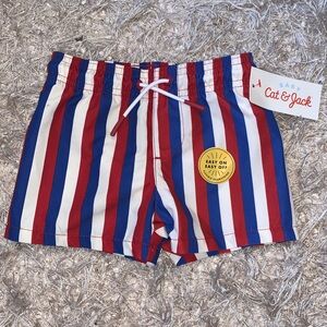 Cat & Jack Baby Swimsuit 3-6m Red Cream and Blue NWT